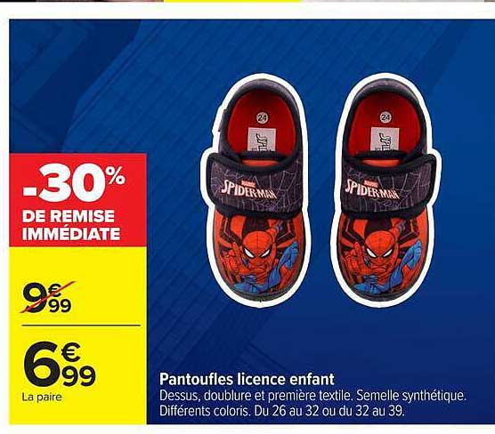 Pantoufles licence enfant