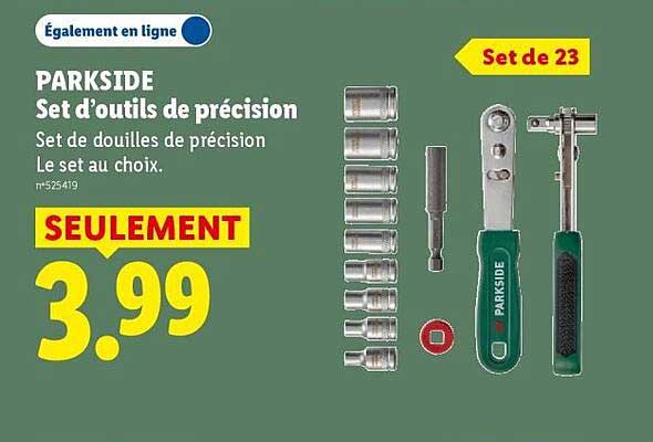 PARKSIDE Set d’outils de précision