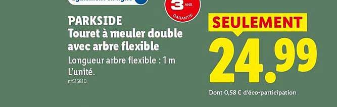 PARKSIDE Tour à meuler double avec arbre flexible