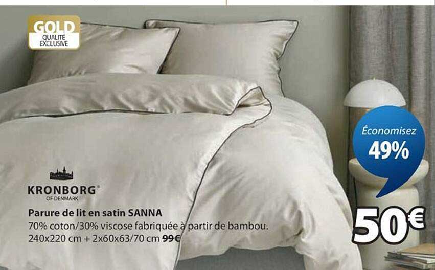 Parure de lit en satin SANNA