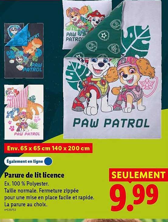 Parure de lit licence