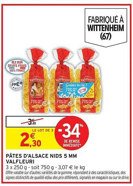 PÂTES D'ALSACE NIDS 5 MM VALFLEURI