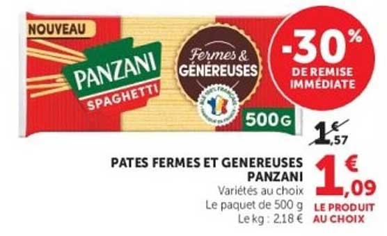 PATES FERMEES ET GENEREUSES PANZANI