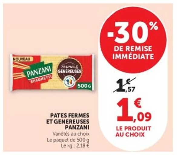 PATES FERMES ET GENEREUSES PANZANI