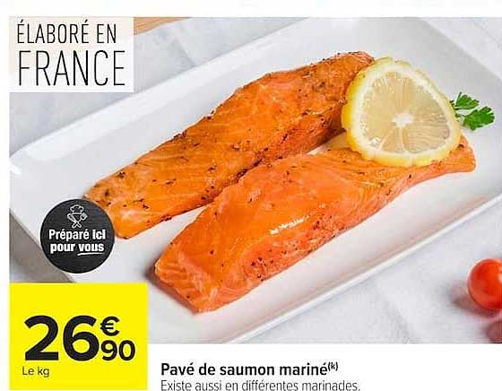 Pavé de saumon mariné