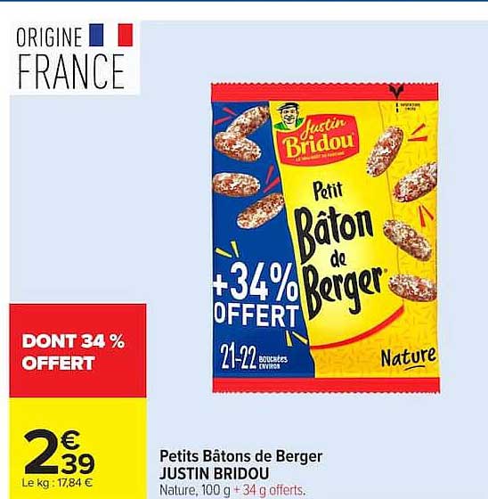 Petits Bâtons de Berger JUSTIN BRIDOU