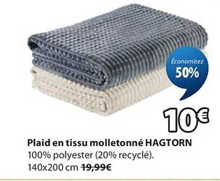 Plaid en tissu molletonné HAGTORN