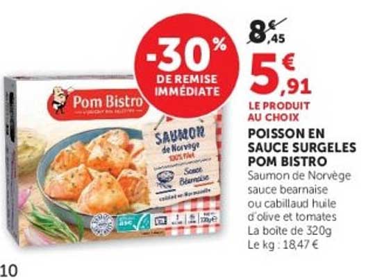 POISSON EN SAUCE SURGELES POM BISTRO