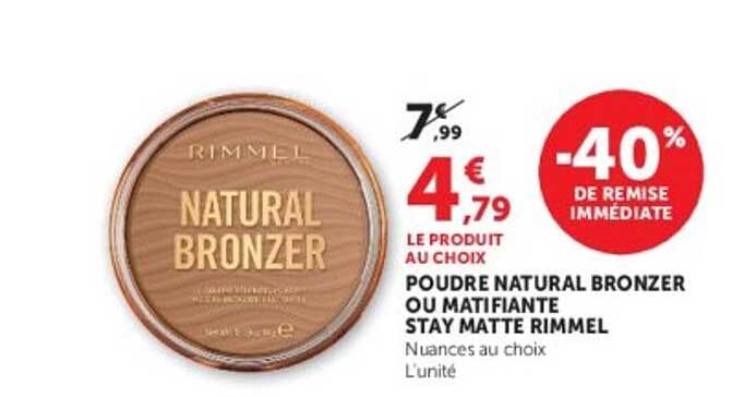 POUDRE NATURAL BRONZER OU MATIFIANTE STAY MATTE RIMMEL