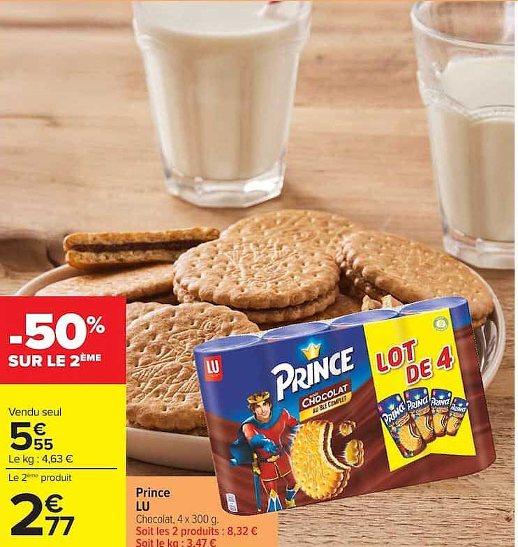 Prince LU Chocolat, 4 x 300 g. Lot de 4