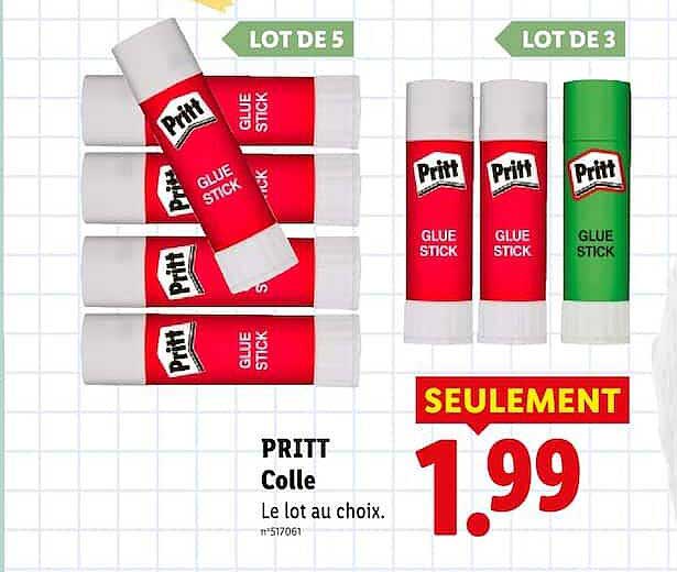 PRITT Colle Le lot au choix.