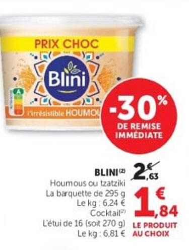 PRIX CHOC Blini L'irrésistible Houmous