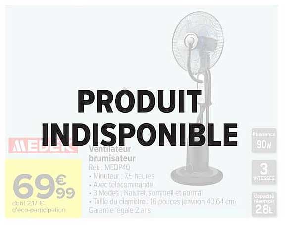 PRODUIT INDISPONIBLE