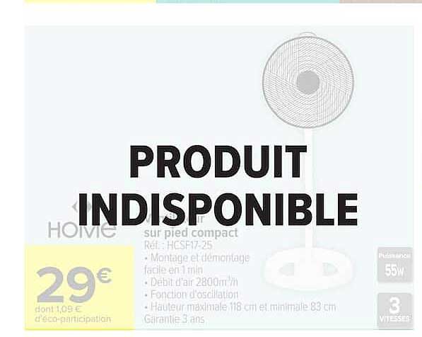PRODUIT INDISPONIBLE
