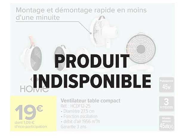 PRODUIT INDISPONIBLE