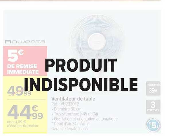 PRODUIT INDISPONIBLE