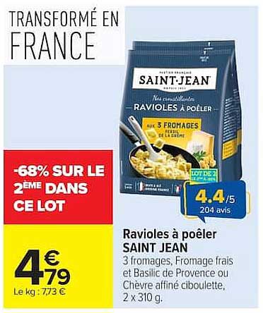 Ravioles à poêler SAINT JEAN
