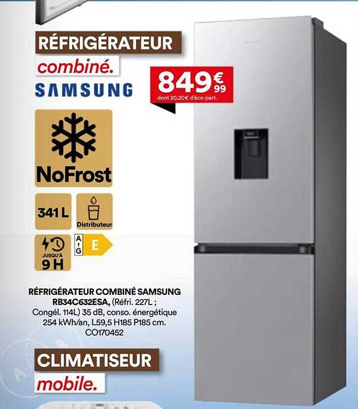 RÉFRIGÉRATEUR combiné. SAMSUNG