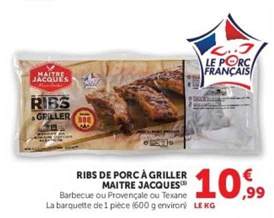 RIBS DE PORC A GRILLER MAITRE JACQUES