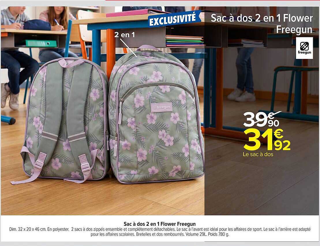 Sac à dos 2 en 1 Flower Freegun