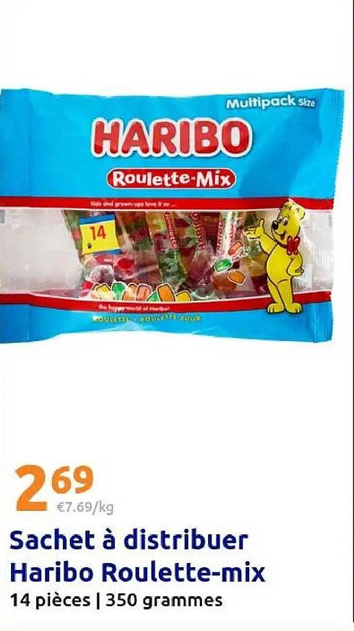 Sachet à distribuer Haribo Roulette-mix