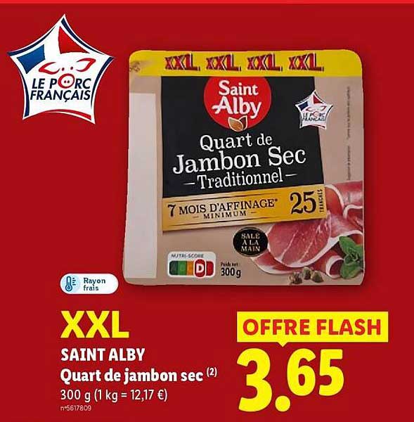 SAINT ALBY Quart de jambon sec 300 g