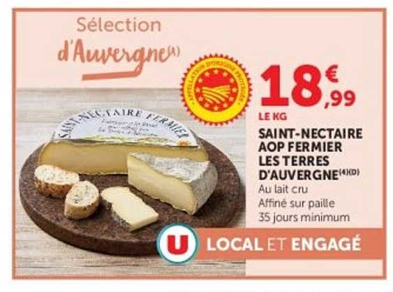 SAINT-NECTAIRE AOP FERMIER LES TERRES D’AUVERGNE (1KG)