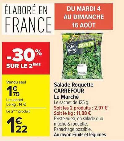 Salade Roquette CARREFOUR Le Marché