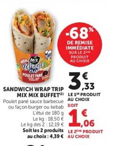 SANDWICH WRAP TRIP MIX MIX BUFFET
