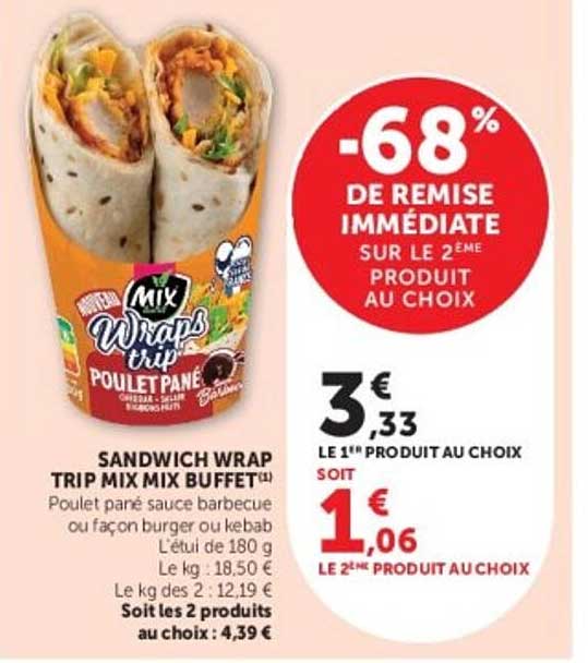 SANDWICH WRAP TRIP MIX MIX BUFFET (à)