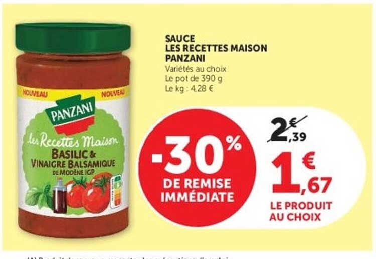SAUCE LES RECETTES MAISON PANZANI