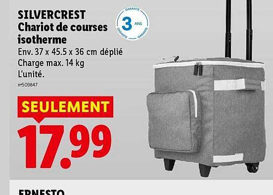 SILVERCREST Chariot de courses isotherme