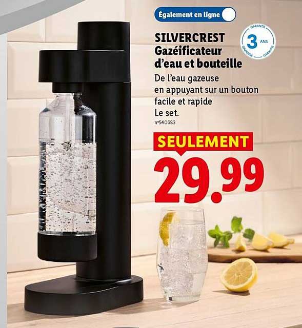 SILVERCREST Gazéificateur d’eau et bouteille