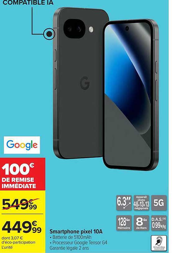 Smartphone pixel 10A