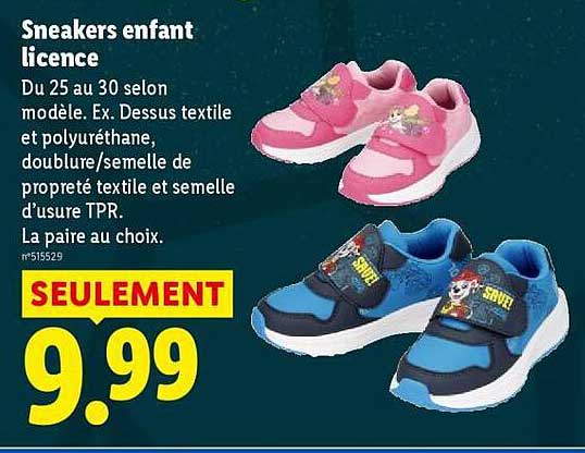 Sneakers enfant licence