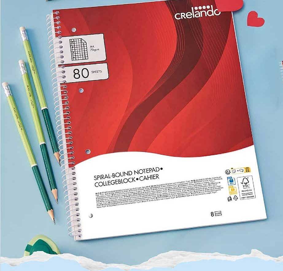 SPIRAL-BOUND NOTEPAD • COLLEGEBLOCK • CAHIER
