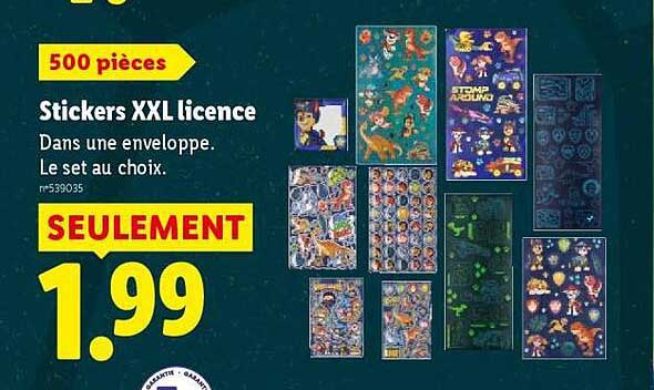 Stickers XXL licence