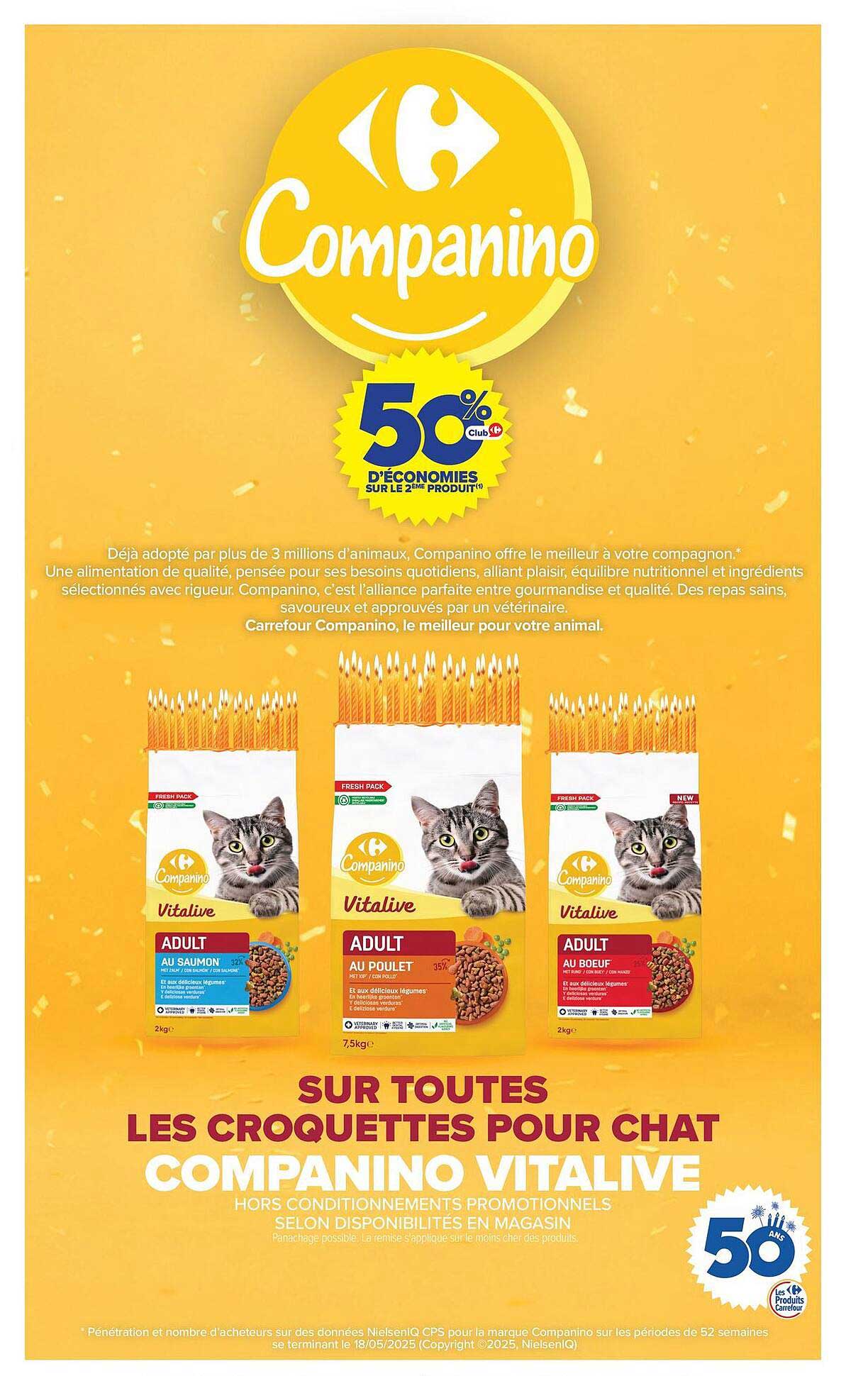 SUR TOUTES LES CROQUETTES POUR CHAT COMPANINO VITALIVE