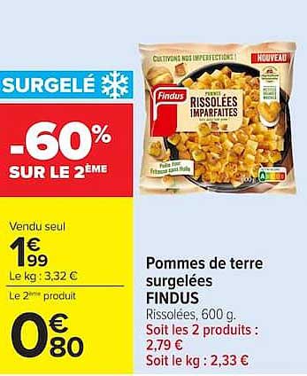 SURGELÉ -60% SUR LE 2ÈME