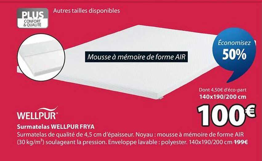Surmatelas WELLPUR EVJA