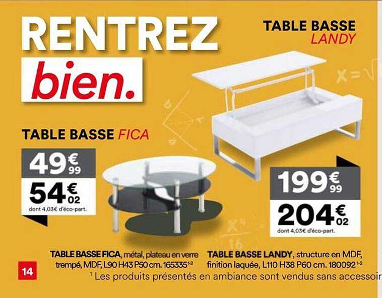 TABLE BASSE FICA