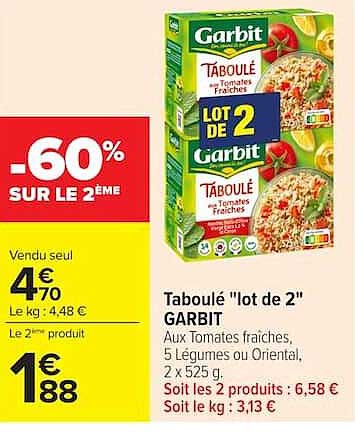 Taboulé "lot de 2" GARBIT