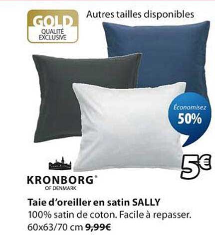 Taie d’oreiller en satin SALLY
