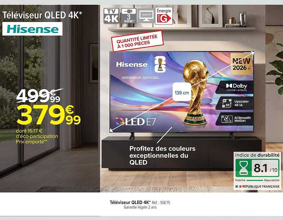 Téléviseur QLED 4K* Hisense