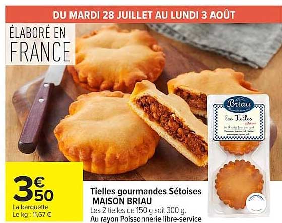 Tielles gourmandes Sétoises MAISON BRIAU