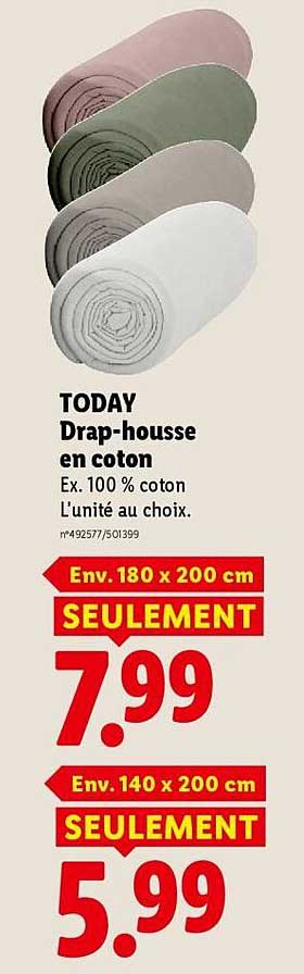 TODAY Drap-housse en coton