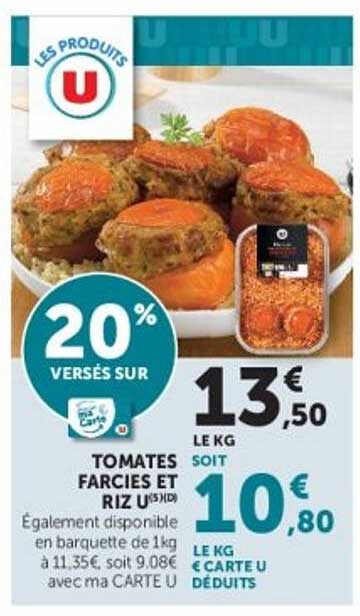 TOMATES FARCIES ET RIZ U