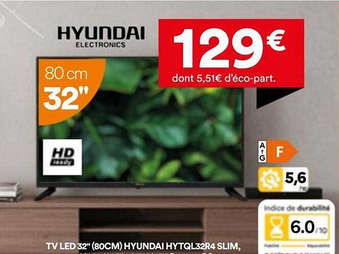 TV LED 32" (80CM) HYUNDAI HYTQL32R4 SLIM