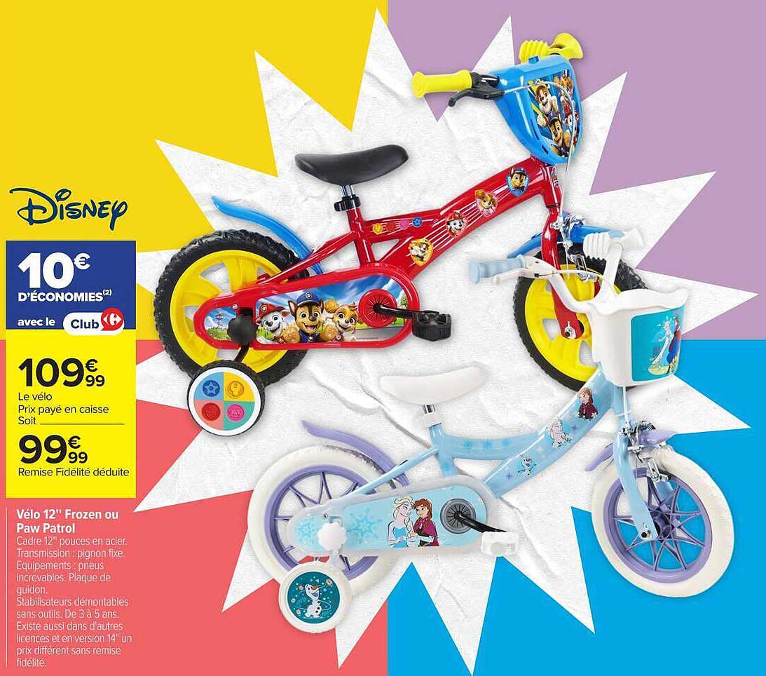 Vélo 12" Frozen ou Paw Patrol