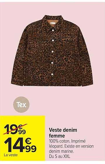 Veste denim femme